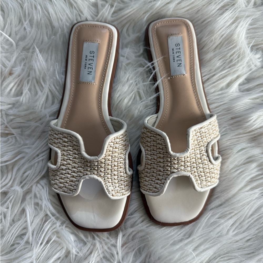 Steve Madden Beige Woven Women's Sandals